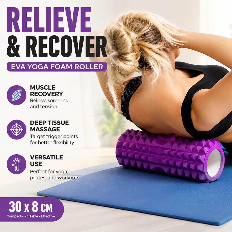 Health Wellness Fitness - Mini Hollow EVA Foam Roller Spiky