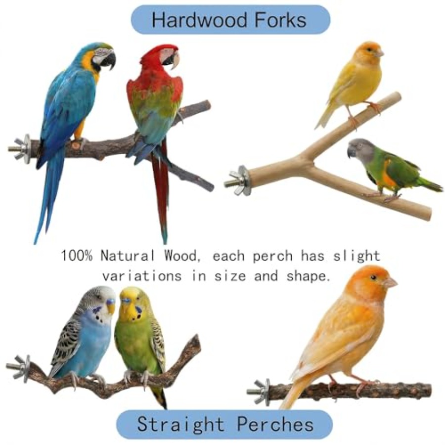 8PCS natural wood bird perches - Health & Wellness Nurse Coach recensie en prijs